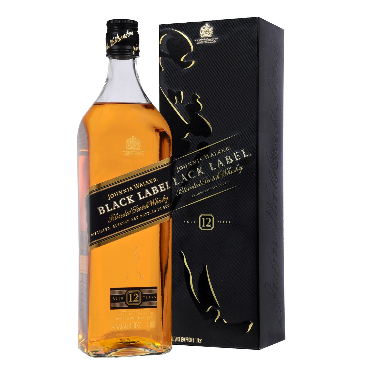 Johnnie Walker Black Label 12Yo with Gift Box. 750ml